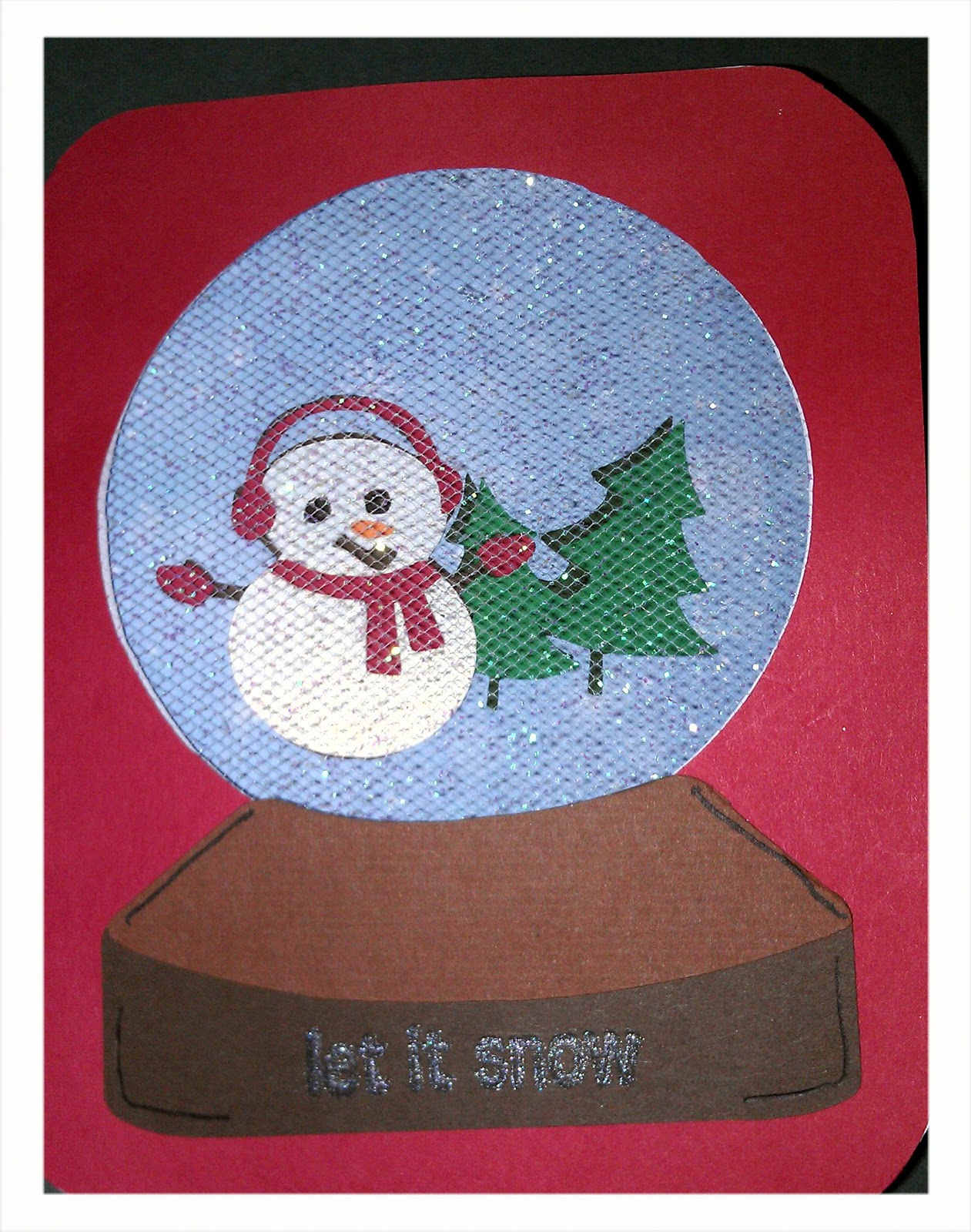 Melody Lane Designs Snow Globe Christmas Card