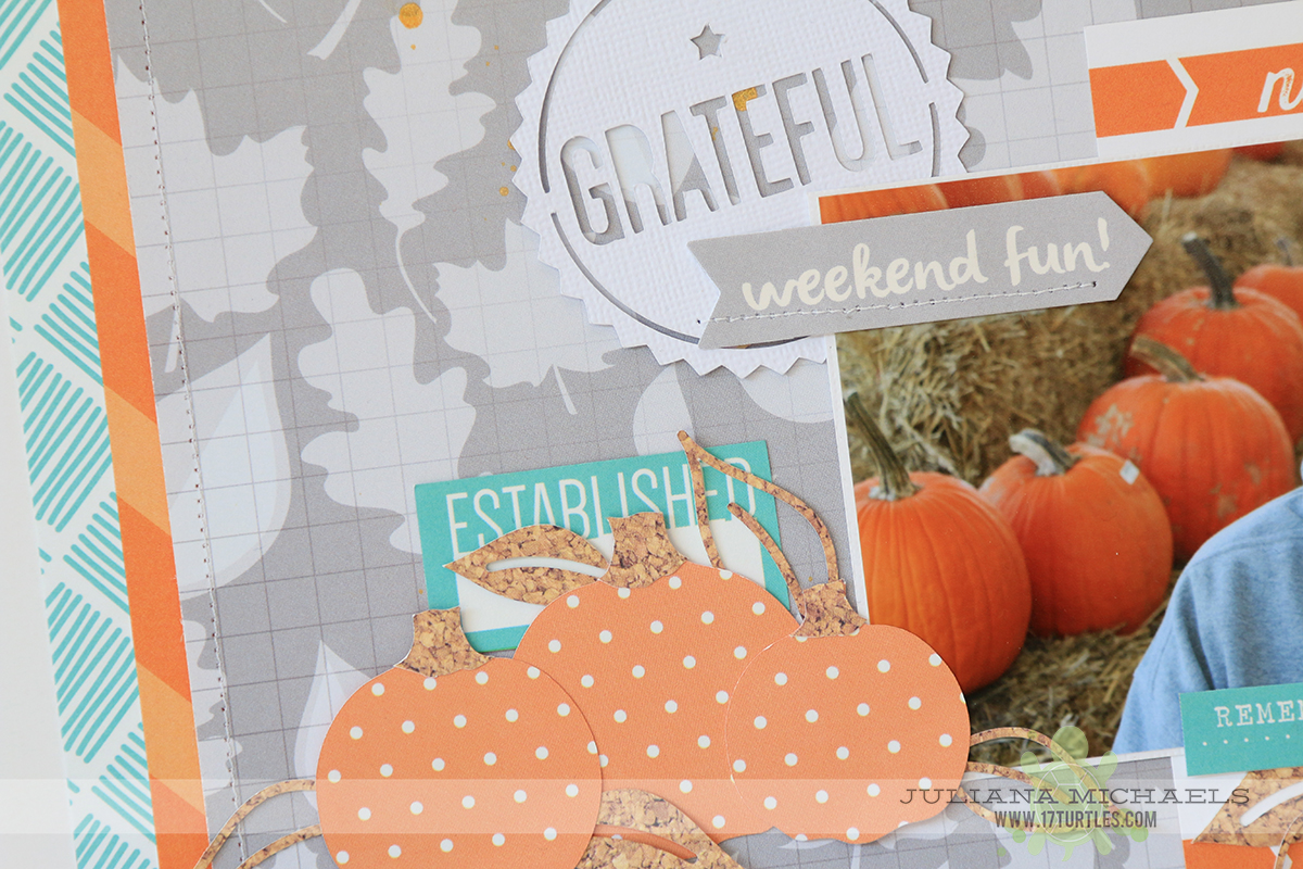 Grateful Scrapbook Page by Juliana Michaels for Elle's Studio October Kit Reveal
