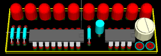 Knight Rider Led Pcb Etch Pattern LED Knight Rider Circuits - CD4017 NE555 ~ Scorpionz - Electronic ...