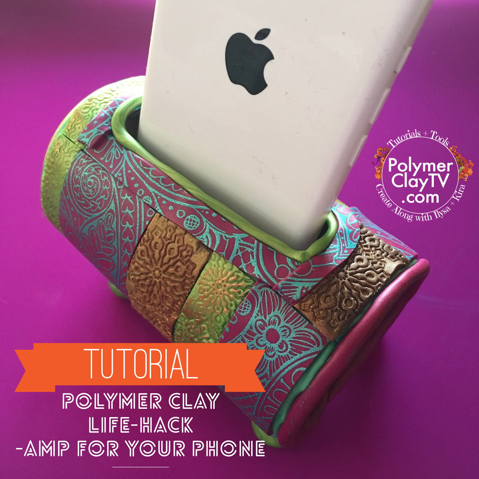 How to do a polymer clay washi tape style amp for your phone lifehac