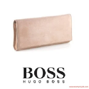 Crown Princess Mary of Style HUGO BOSS Suede Clutch Bag, newmyroyals
