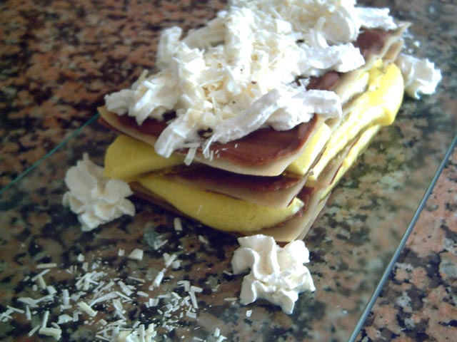 Lasaña de chocolate y limón