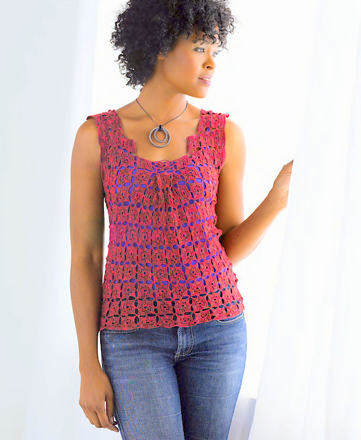Crochet sleeveless halter top pattern