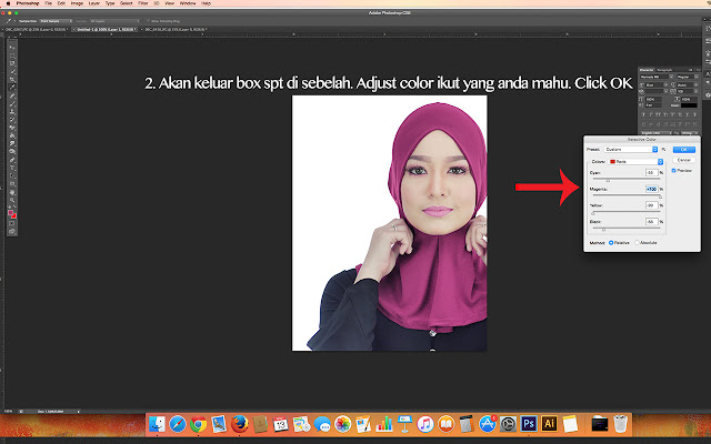 Cara Mudah Tukar Warna Pakaian Guna Photoshop CS6 2