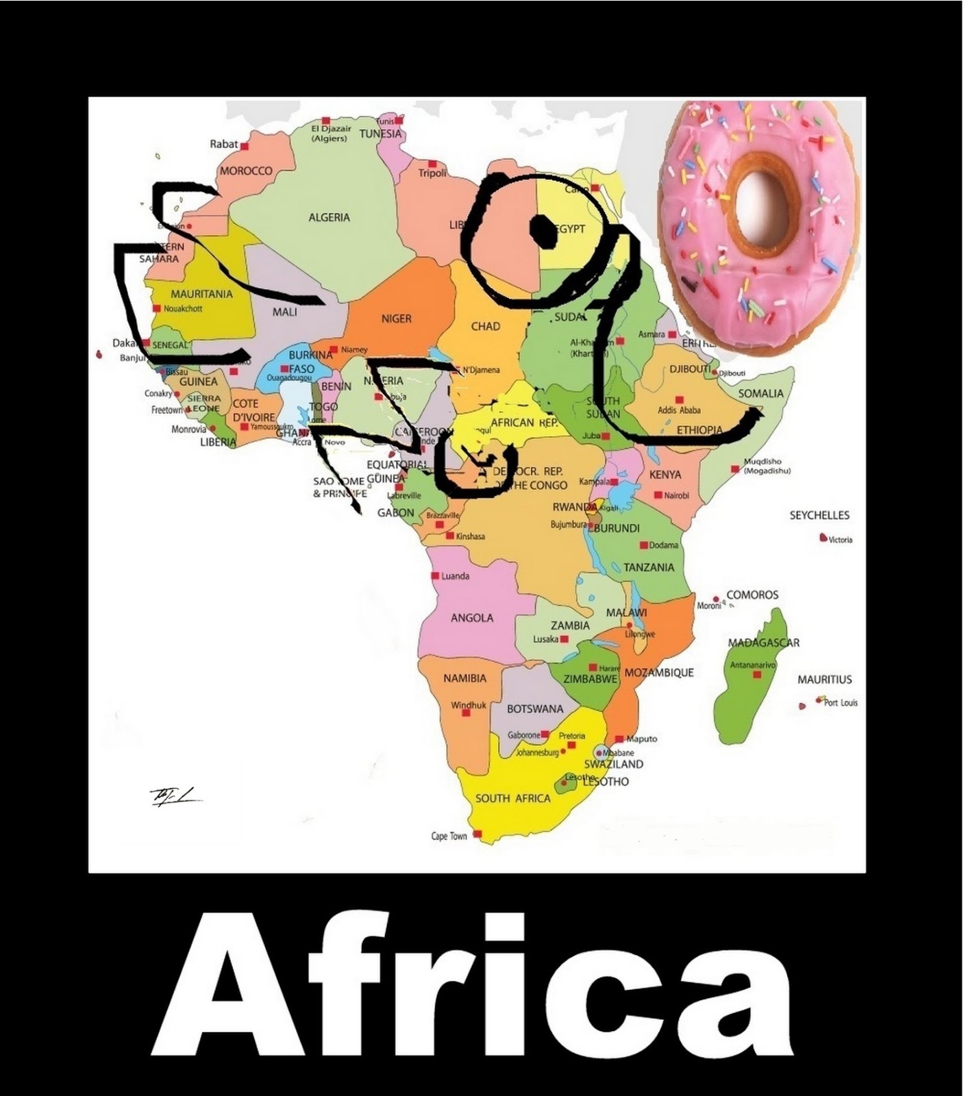 Funny maps A funny map of Africa
