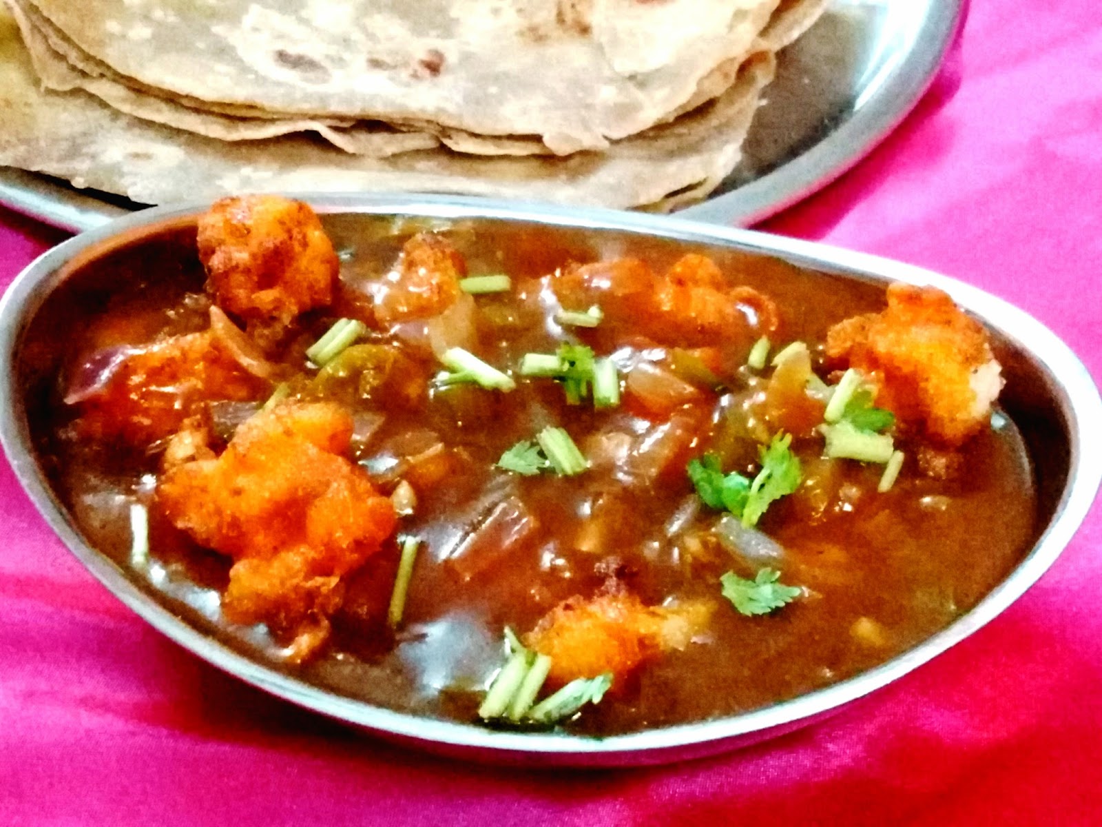 Gobi (Cauliflower) Manchurian Gravy Bhojana Recipes