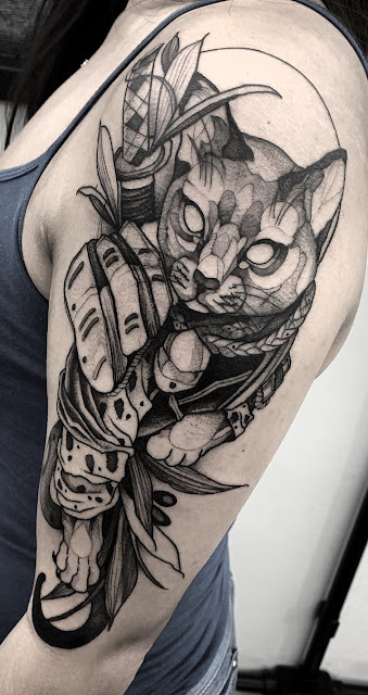 Tatuagens femininas de gatos Tatuagens femininas de gatos
