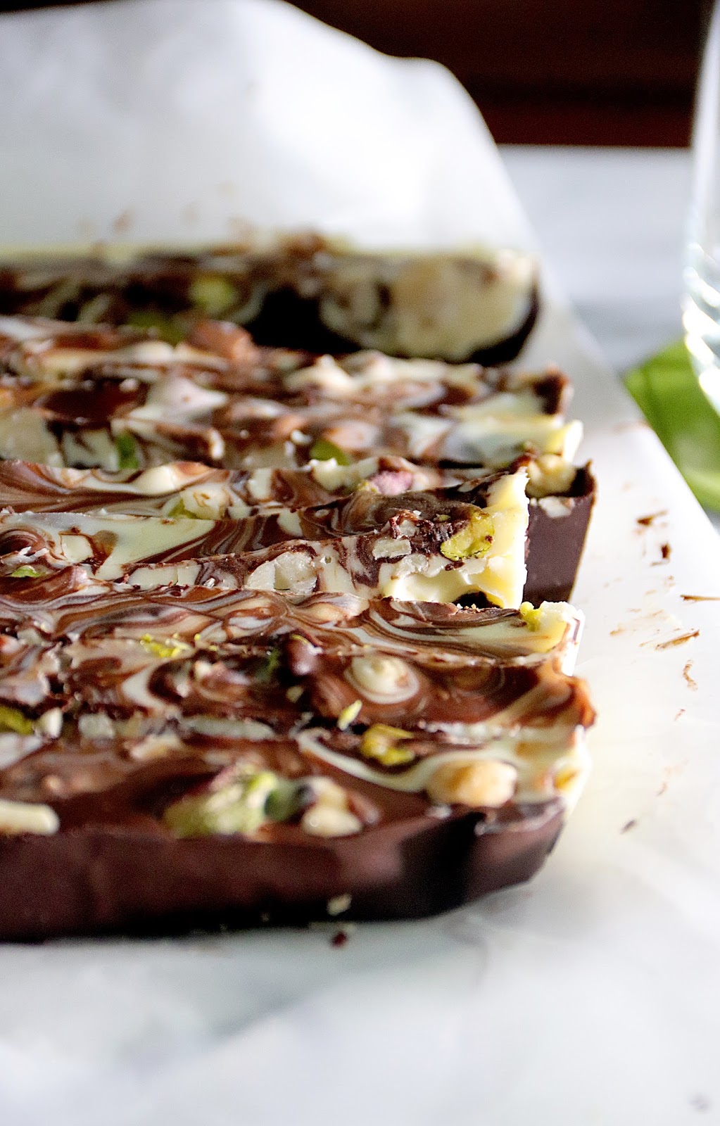 In Cookie Haven Homemade Swirly Sea Salt Chocolate Nut Bark