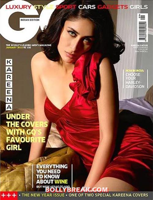 Kareena Kapoor on the cover of GQ - (8) - Kareena Kapoor in RED Dresses