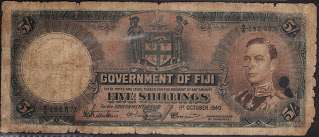 Fiji 5 Shillings 1940 P# 37c