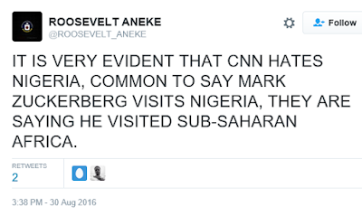 1a3 Nigerians react after CNN omitted 'Nigeria' In Mark Zuckerberg's visit report on Twitter