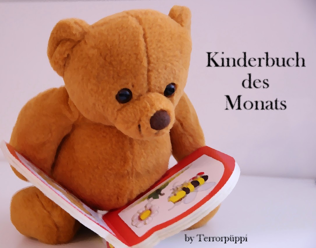 Kinderbuch des Monats; Teddybär mit Buch auf dem Schoß