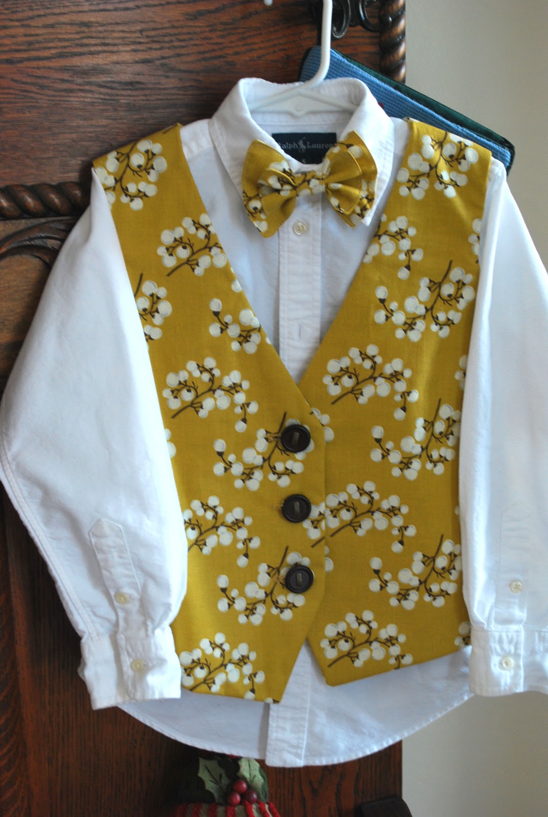 Fussy Monkey Business Boy's Vest and Bow Tie