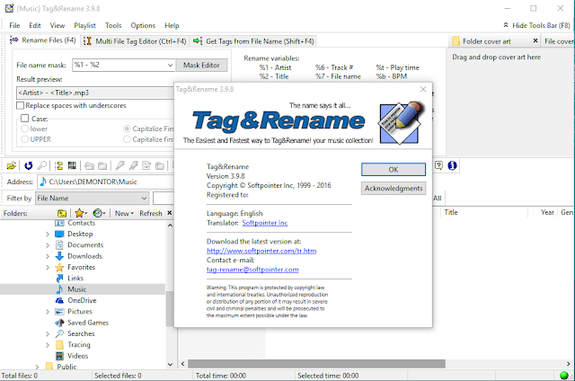 Tag&Rename 3.4 serial key or number