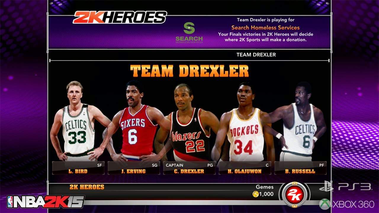 NBA 2k15 2k Heroes Mode : Team Drexler