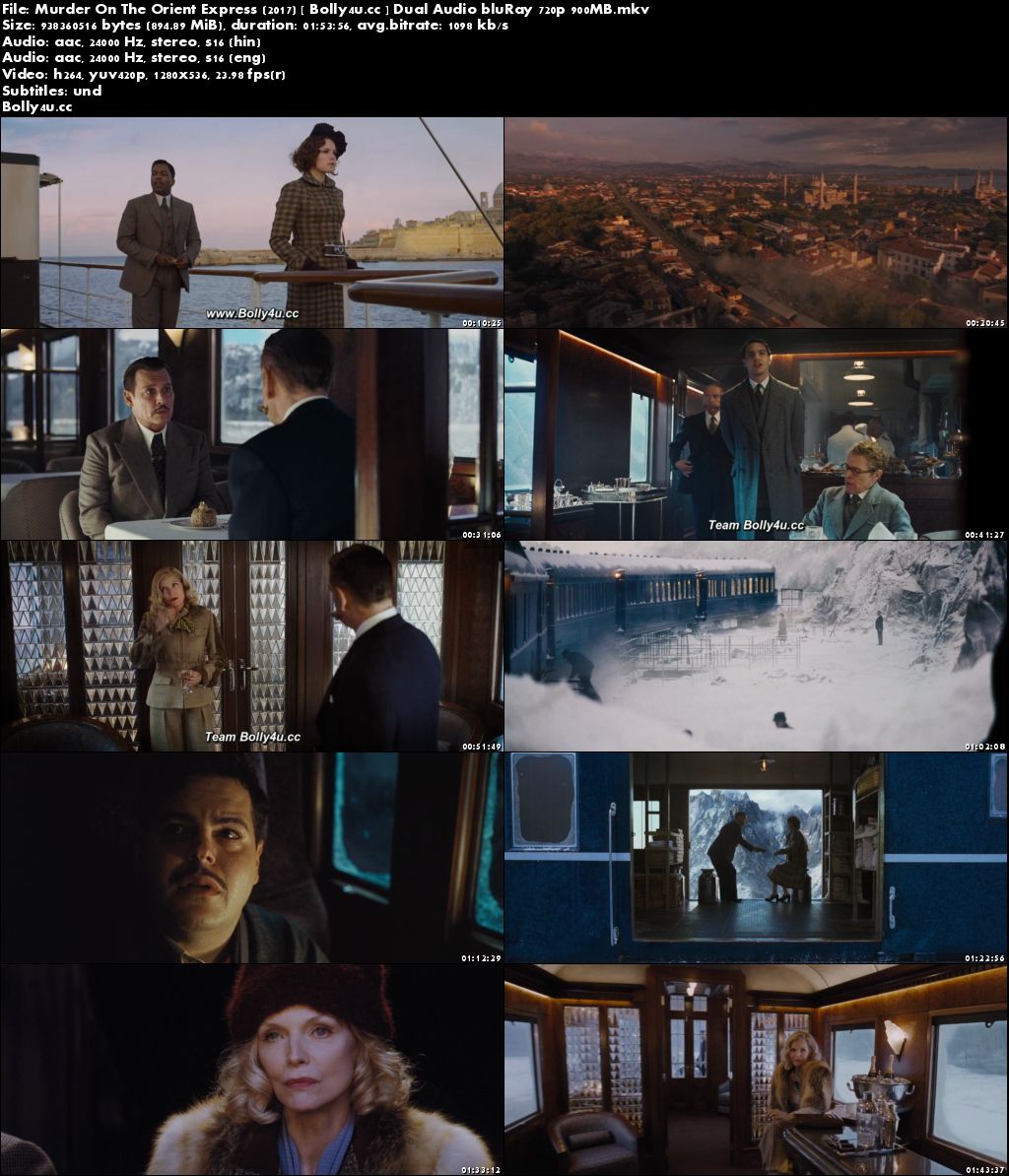 Murder On The Orient Express 2017 BluRay 900MB Hindi Dual Audio 720p Download