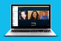 Conversa de grupo com Skype Imagem de conversa de grupo com Skype