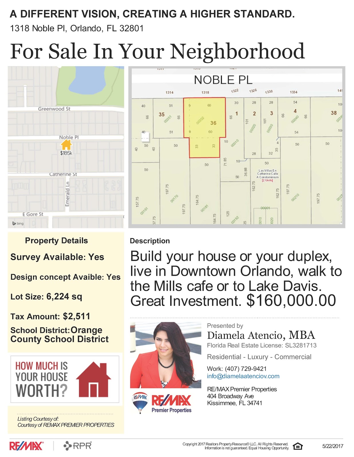 Diamela Atencio V For Sale Land in Downtown Orlando