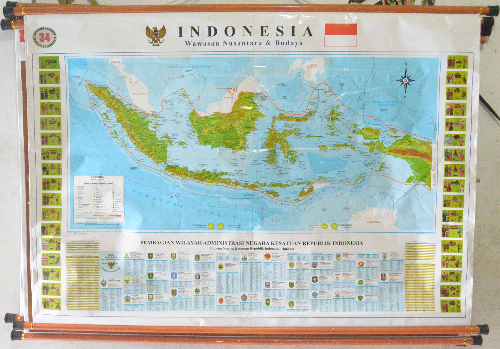 Gambar peta Indonesia lengkap beserta keterangannya