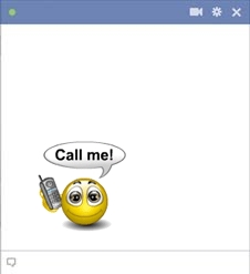 Facebook Smiley On Phone - Call Me