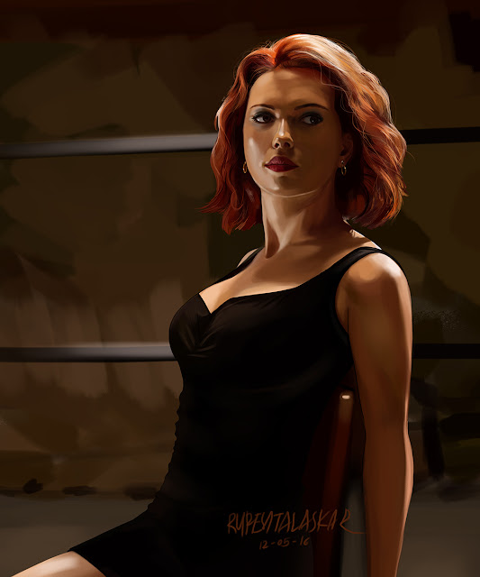 Captain America Civil War Scarlett Johansson‬ Black Widow Digital Art 