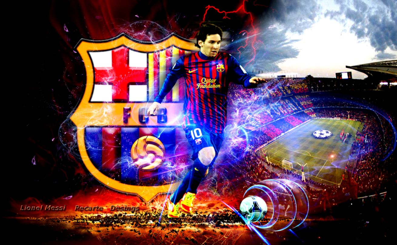 Barca Fc Logo Wallpaper Messi
