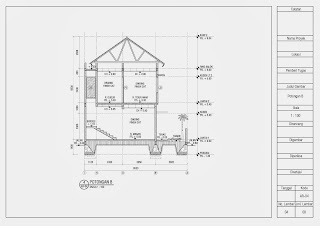 Jasa Gambar Kerja 2D dan 3D: Contoh Gambar Kerja Denah Tampak Potongan