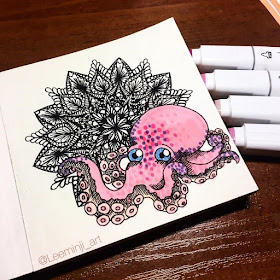 07-Pink-Octopus-Lidiia-Varichenko-www-designstack-co