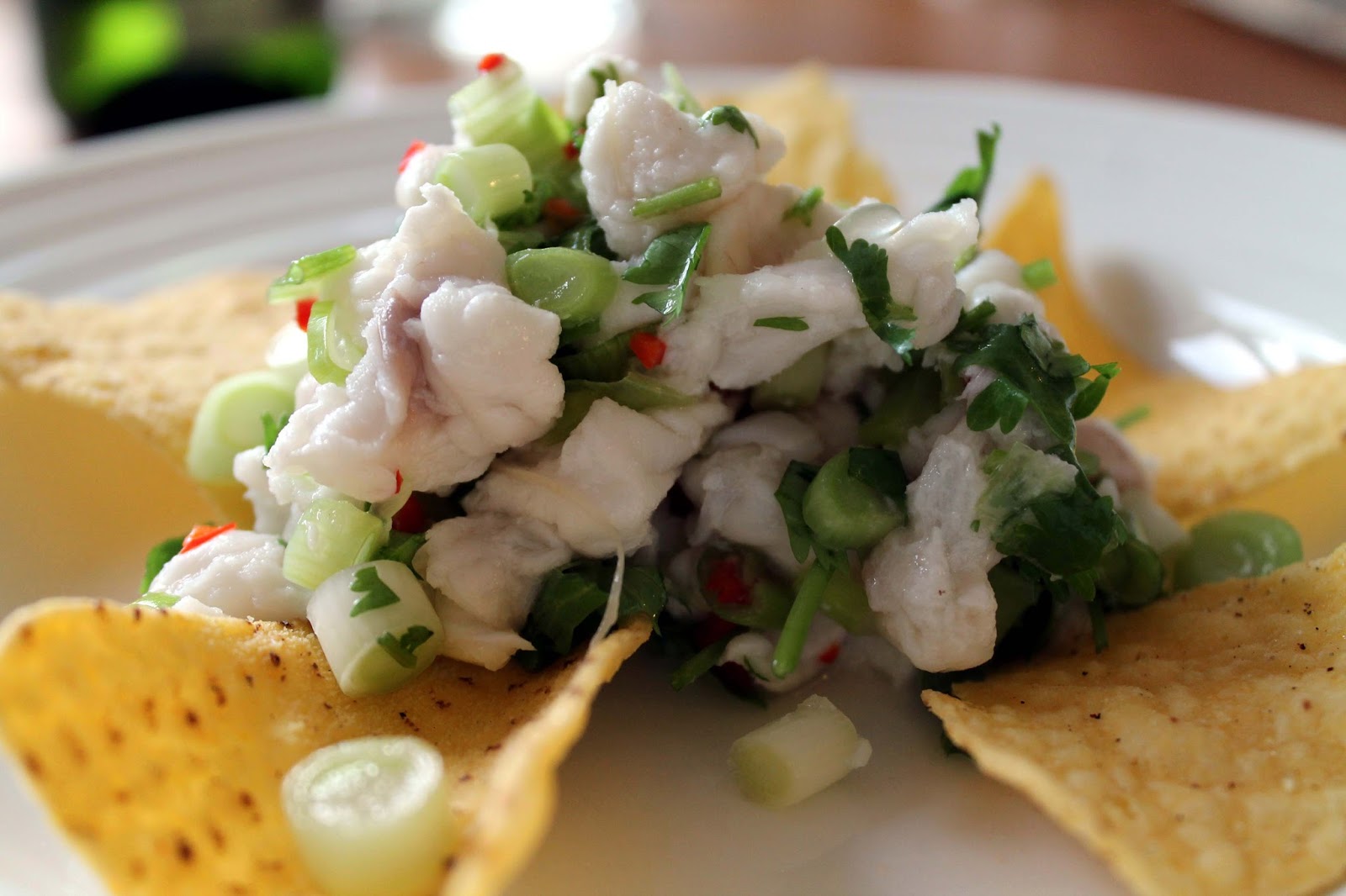 Serena's Medium Rare Spicy Monkfish Ceviche