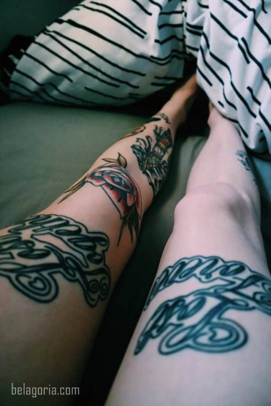 tatuaje en la rodilla
