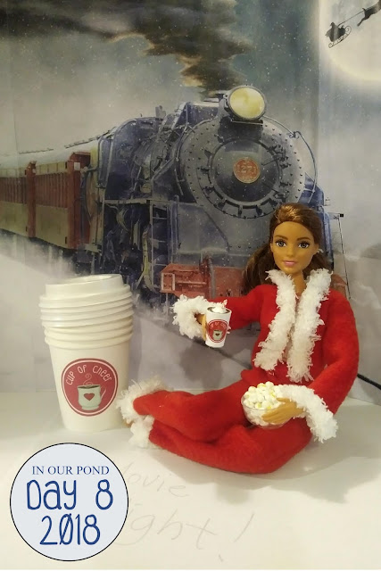 Joy and Hope (elf on the shelf) Adventures for Christmas // In Our Pond // hot chocolate // polar express // christmas train