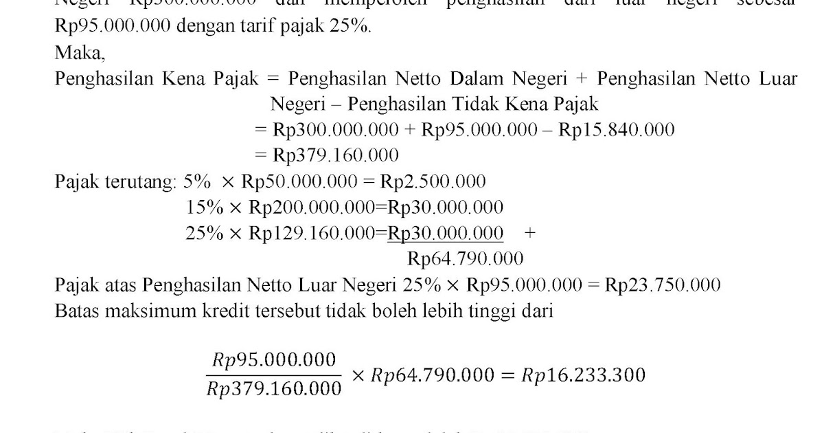 Soal Essay Pph Pasal 21