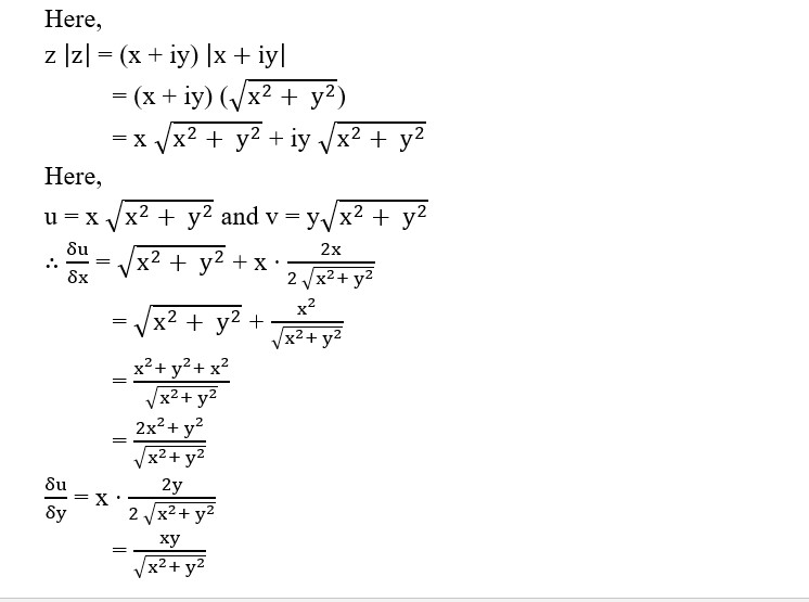 Show that the function z z is not analytic anywhere. M.M.R cse