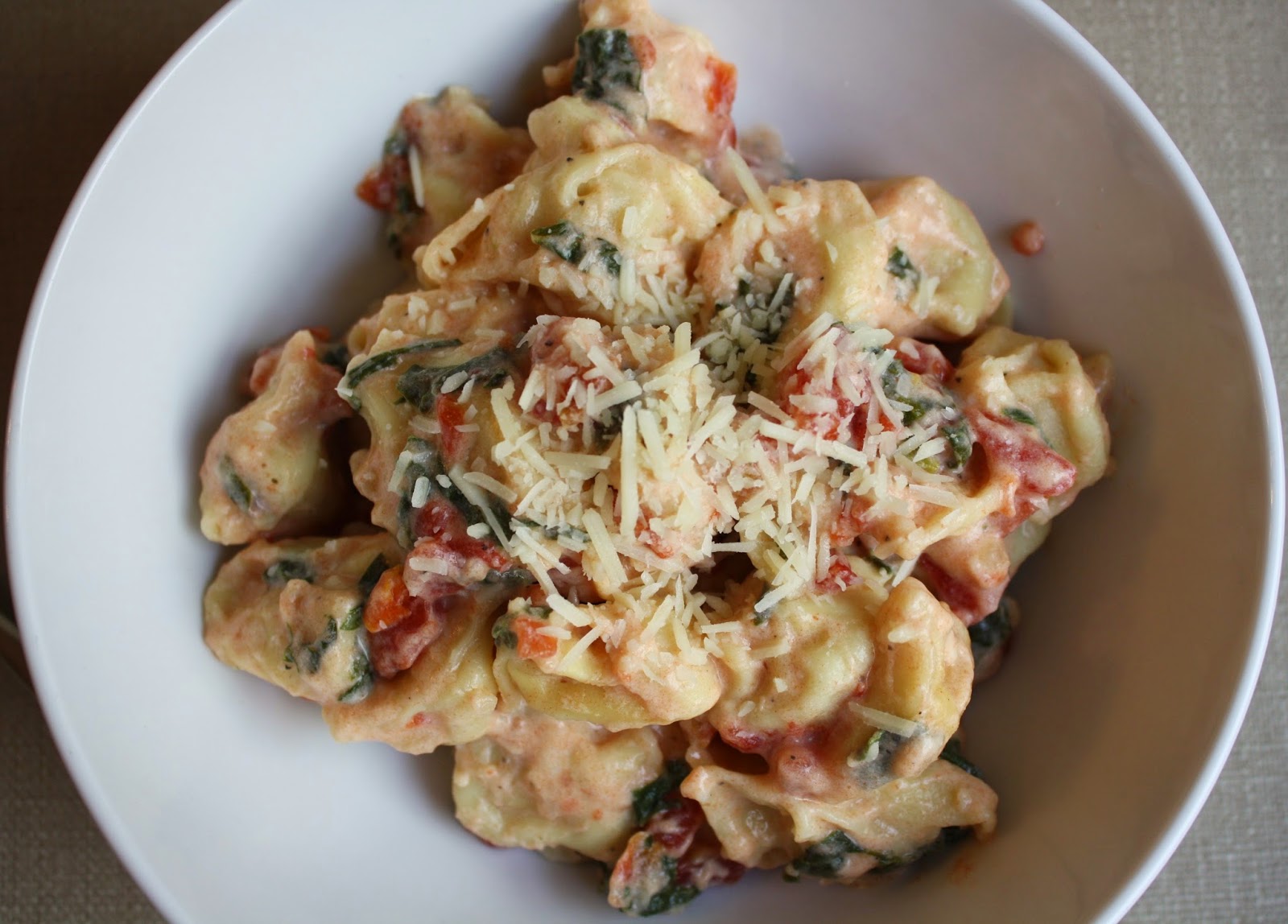 what's for dinner?: creamy tortellini with spinach... 20 minutes