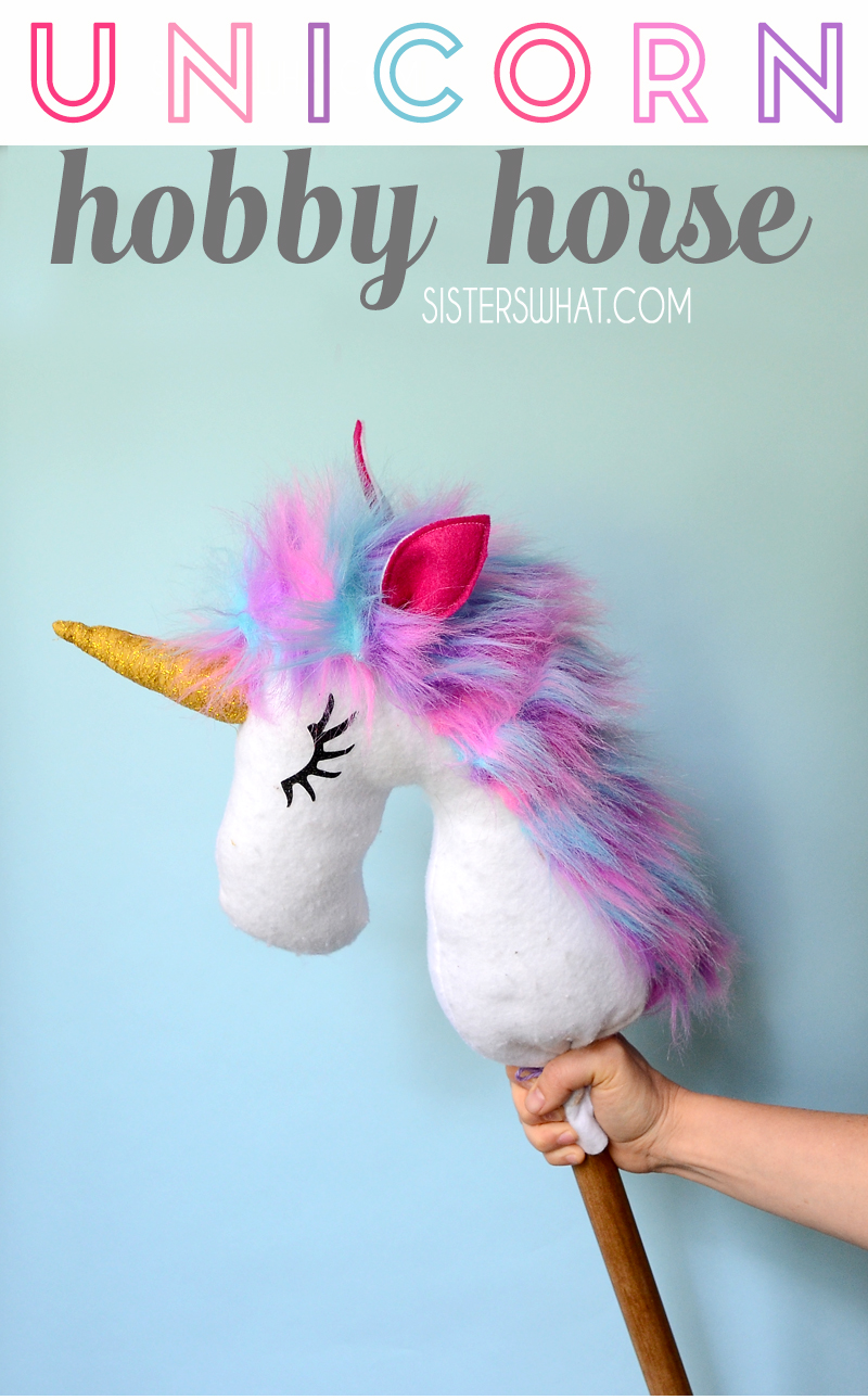 unicorn hobby horse diy with fleece and faux fur