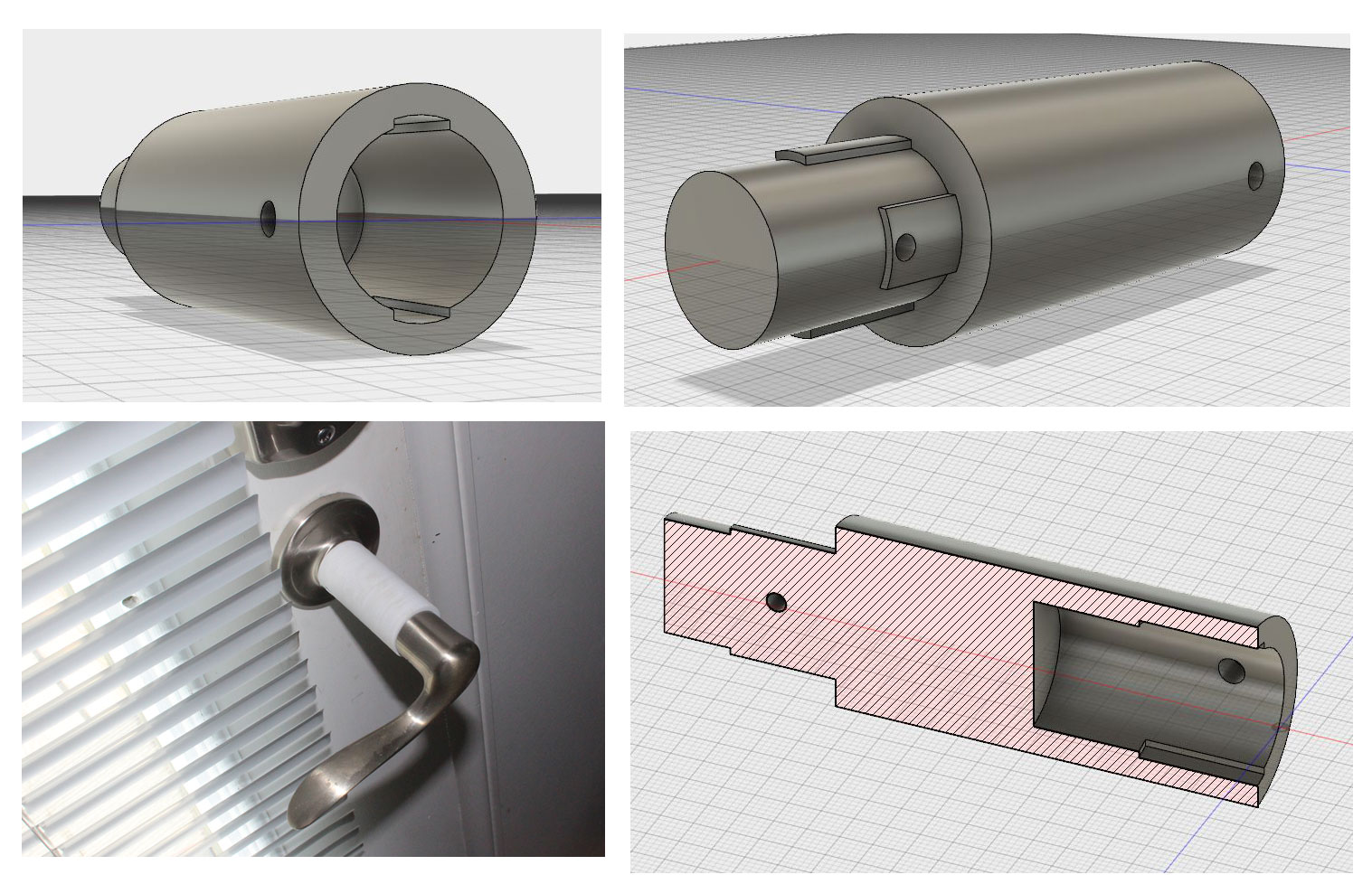 Tango of the Geeks 3d Printed Door Handle Extension