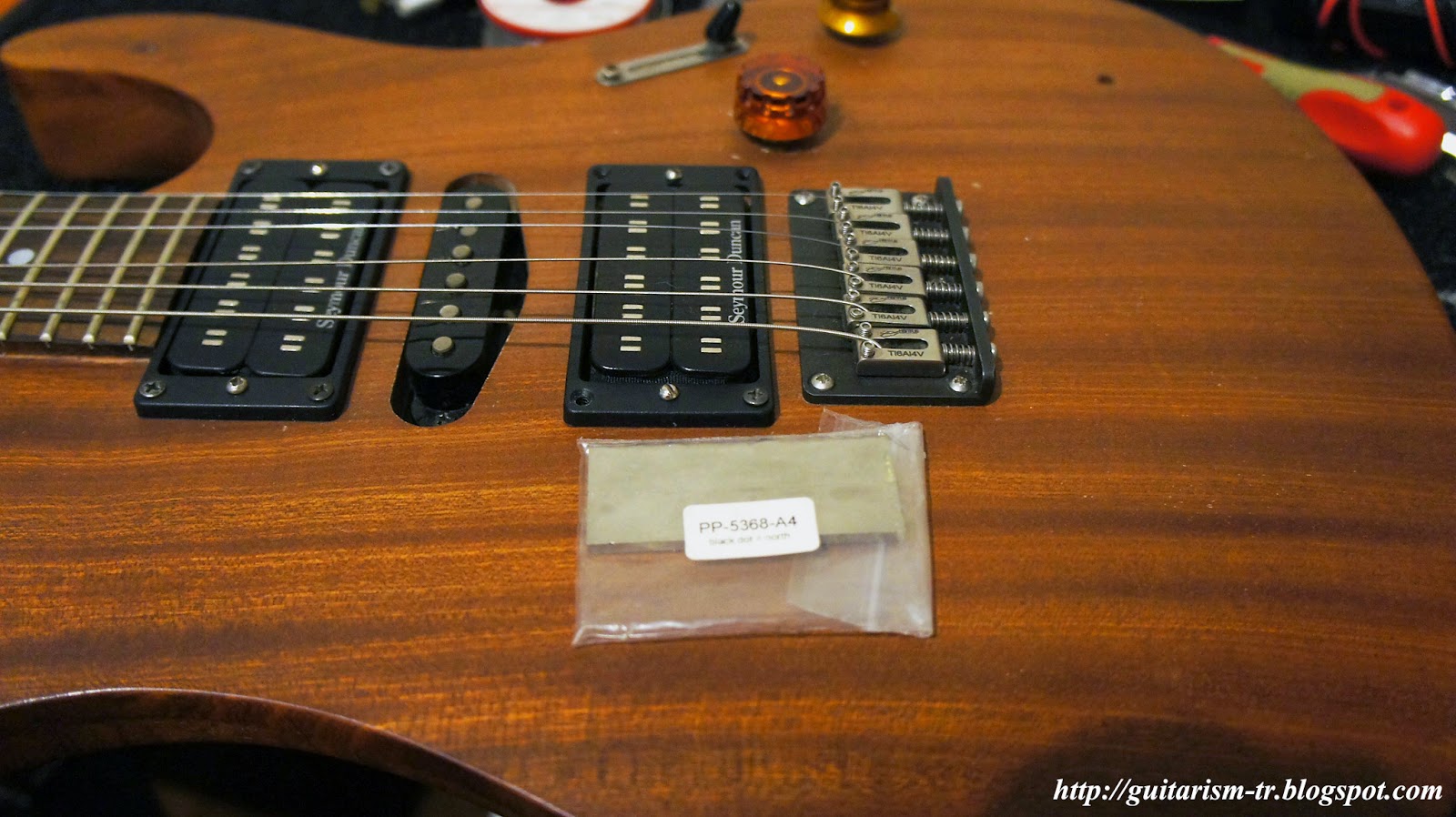 Ceramic Red Guitar Humbucker Pickup Set Bridge and Neck Invader