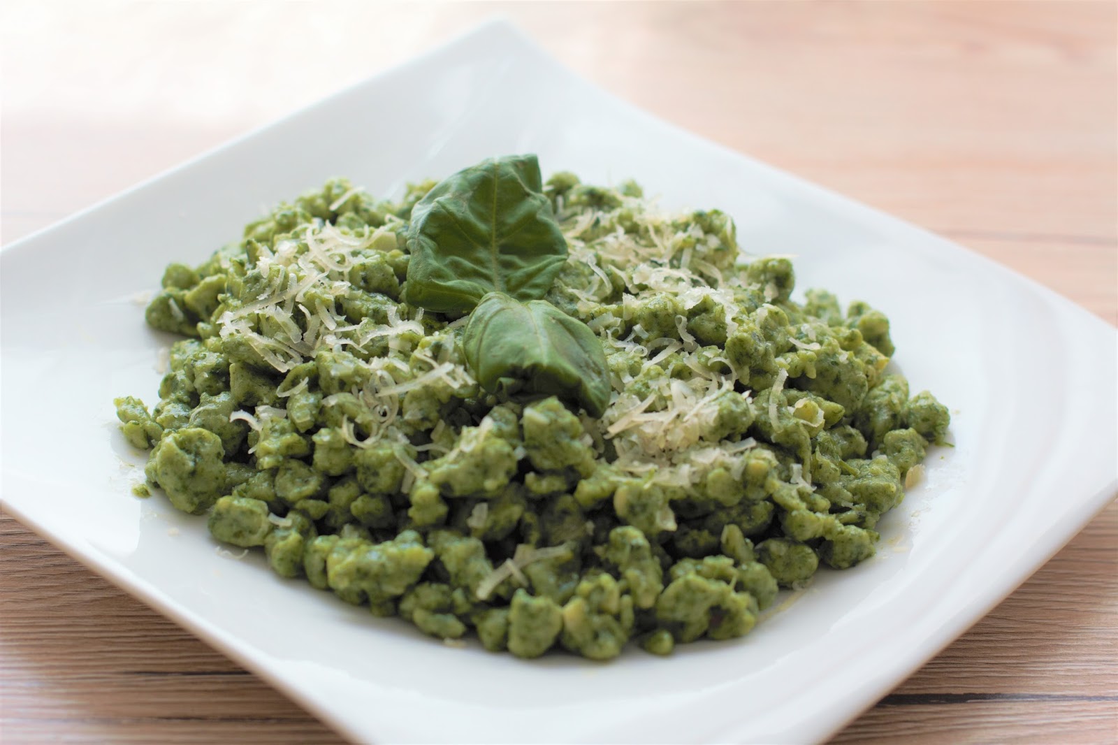 Realmente Delicioso Pasta Casera de Espinaca, Spatzle de Espinacas