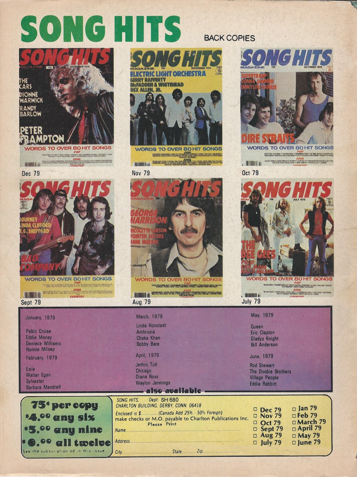 The Hideaway: Mixtape Monday: SONG HITS Magazine (June 1980)