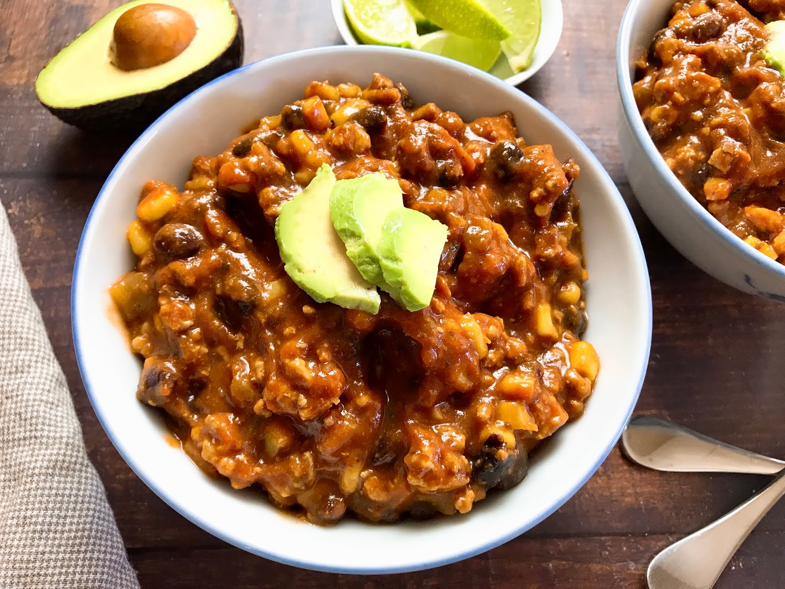 Chicken Chili with Black Beans and Corn