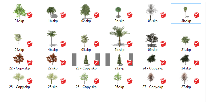 download komponen tanaman sketchup
