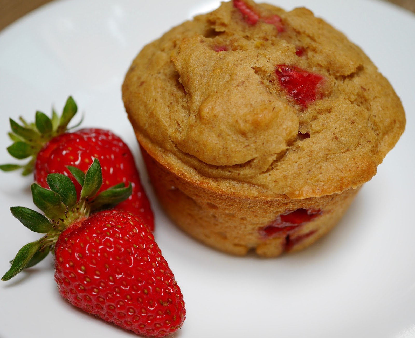 Foods For Long Life Whole Wheat Vegan Strawberry Muffins