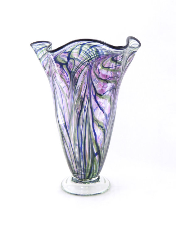 hand blown art vase by Paradise Art Glass
