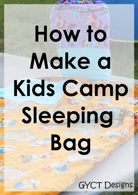 How to Make a Kids Camp Sleeping Bag Tutorial
