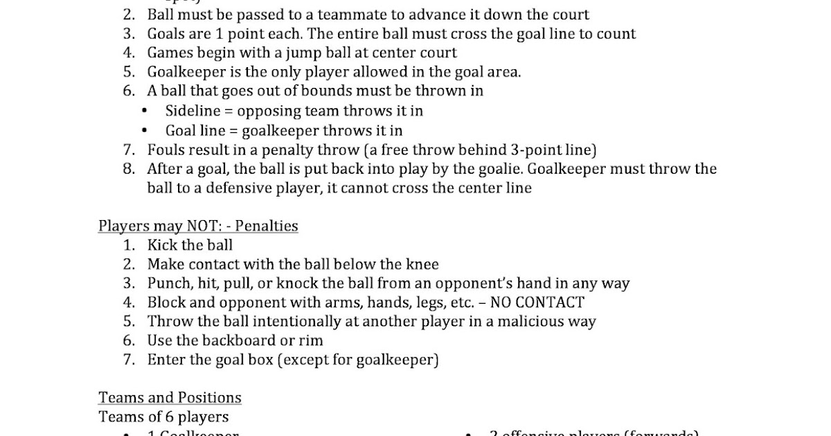 Team Handball Rules