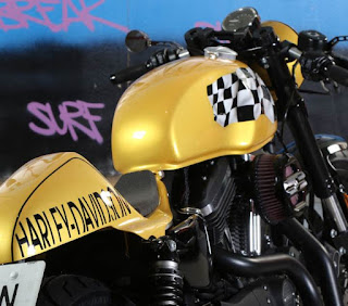 flaming flag sportster cafe racer by hd makinostra