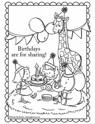 Be Different...Act Normal: Free Printable Birthday Coloring Pages