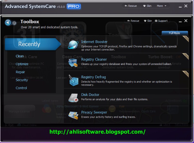 Advanced SYSTEMCARE Pro. Advanced System Technologies.