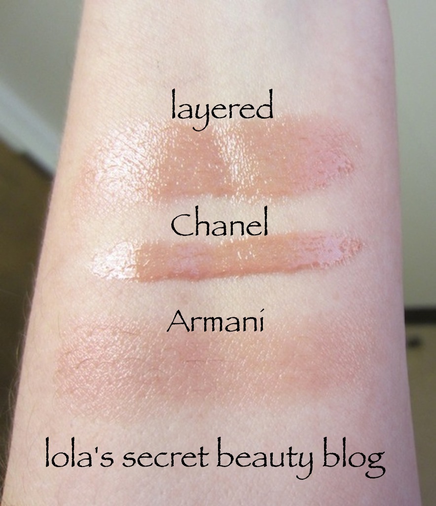 lola's secret beauty blog Rouge D'Armani 103 + Chanel Sweet Beige