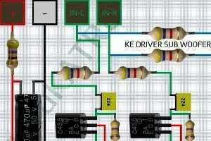 Buffer Audio untuk Satelit Sub Woofer